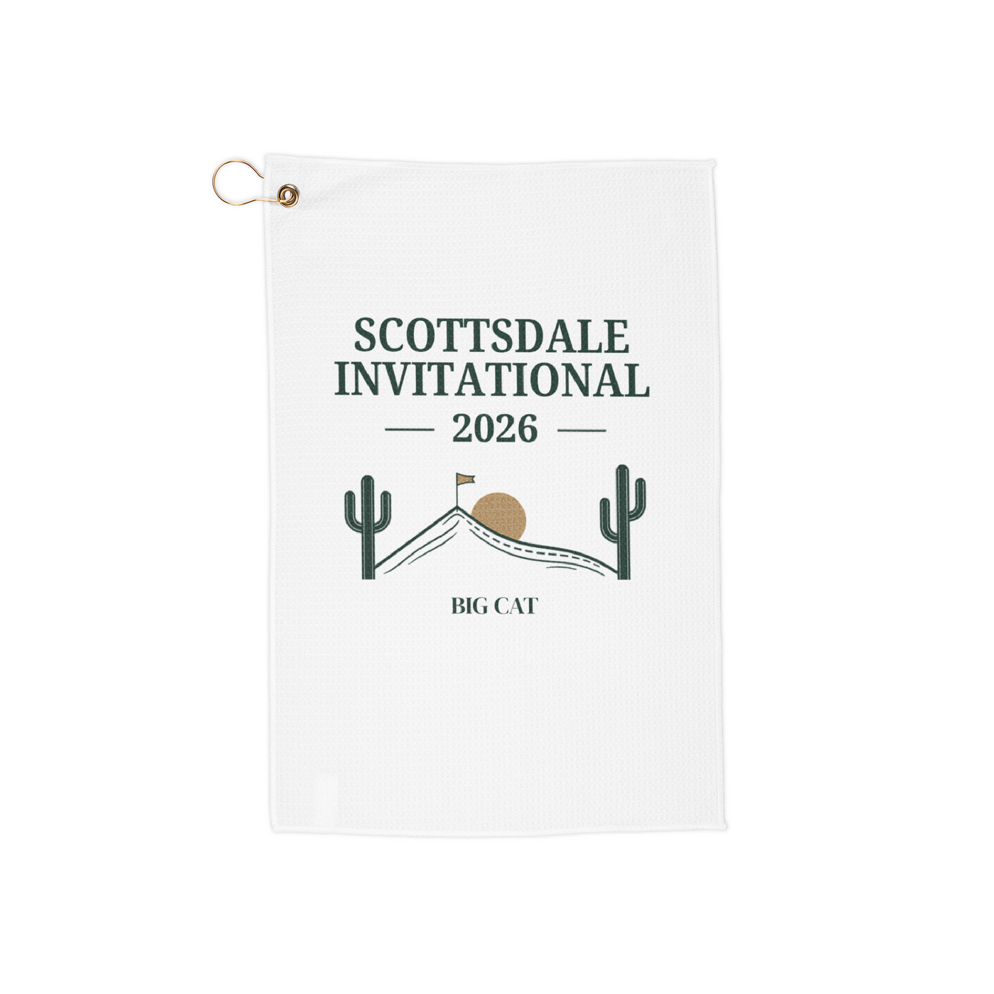 The Invitational personalized golf towel style
